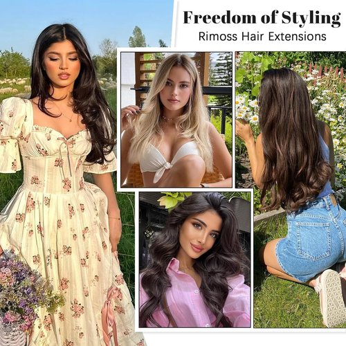 Rimoss Clip in Hair Extensions Real Human Hair - 120g 12 Inch 7pcs, Bleach Blonde Color - Premium Soft Remy Hair Extensions Real Human Hair Clip ins Straight for Women (#613 12 Inch)