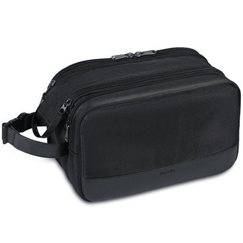 Voova Travel Toiletry Bag for Men Women, Hanging Dopp Kit Water Resistant Shaving Bag for Toiletries Accessories, Small Makeup Organizer Case for Traveling Essentials, Bathroom, Cosmetics, Black