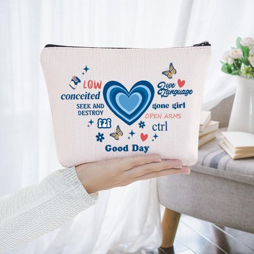 BWWKTOP Singer Album Cosmetic Makeup Bag Singer Concert Fans Gift Singer Makeup Zipper Pouch Bag Singer Merchandise (GoodDay)