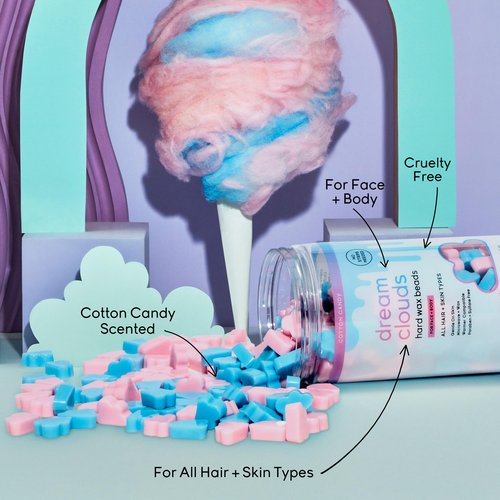 Sliick Hard Wax Beads for Hair Removal, Dream Clouds - DIY At-Home Wax Beads for Face, Body & Sensitive Skin, No-Strip Formula, 16 oz
