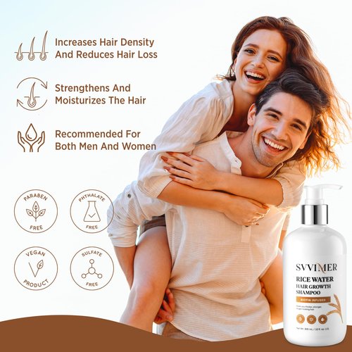 Svvimer Rice Water Shampoo and Conditioner