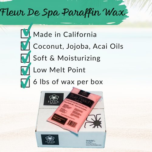 Paraffin Wax Refills 6lb by FLEUR DE SPA – Made in USA – Infused with Coconut & Jojoba Oils – Moisturizing, Hydrating & Soothing for Hands, Feet & Body – Spa & Home Use
