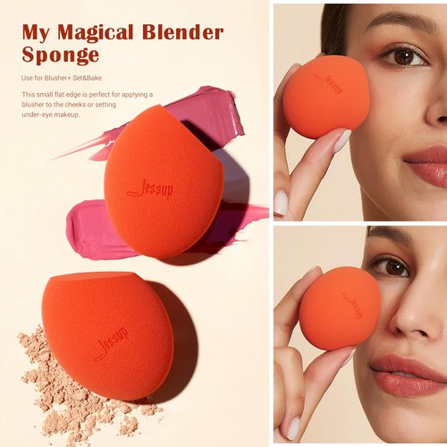 Jessup Face Makeup Brushes Set T273 with Makeup Sponge SP013