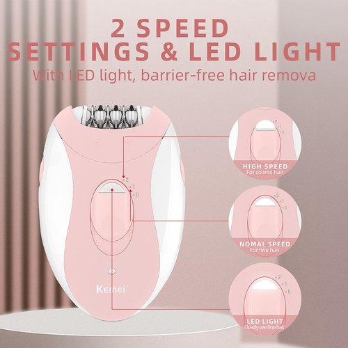 Epilator for Women, Epilators Hair Removal for Women Face with 2 Speeds, Glabrouse Skin Epilator Face Trimmer Device, Facial Hair Removal for Face Legs Arms Armpit Bikini
