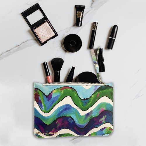 ODDS N TOTES Small Makeup Bag, Cosmetic Pouch, Passport Holder for Travel, Travel Pouch for Passport and Documents, Pouches for Purse, Casual Clutch Bag for Women, Men
