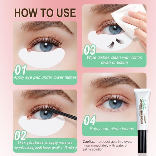 LASHVIEW Lash Cluster Glue & Remover Kit Strong Hold 3-4 Weeks Long-Lasting, Waterproof Formula, Includes DIY Lash Supplies, Easy at-Home Removal