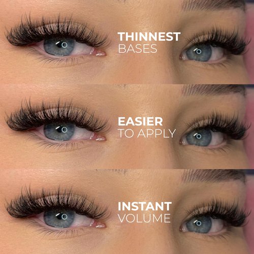 One V Salon Pro 10D Ultra-Speed Promade Fans, 1000 Premade Mega Volume Lash Fans | C Curl | 0.05 | 8–14 mm Mixed Lengths | Thin Base, Fast Application Eyelash Extensions(Ultra 10D-0.05-C Curl)