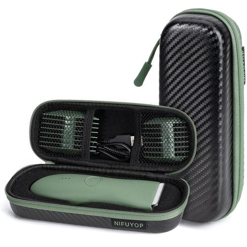 NIFUYOP Case for Meridian Shaver, Electric Razor Travel Box for Meridian Trimmer Accessories with Shockproof Foam, Waterproof Storage Bag for MANSPOT Groin Hair Trimmer without Dock, Black