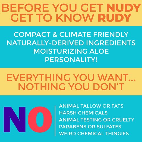 Nudy Rudy 3 Pack Liquid Body Wash Bundle Sea Salt Suds Berrylicious and Hunny Bunny Aloe Manuka Honey Vitamin E Moisturizing Shower Gel Body Wash Skin Care Men and Women 16.9 fl oz