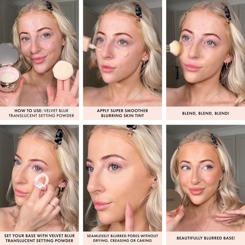 ICONIC LONDON Velvet Blur Translucent Setting Powder | Velvet Finish, Easy Application, Cruelty-Free, Vegan Makeup