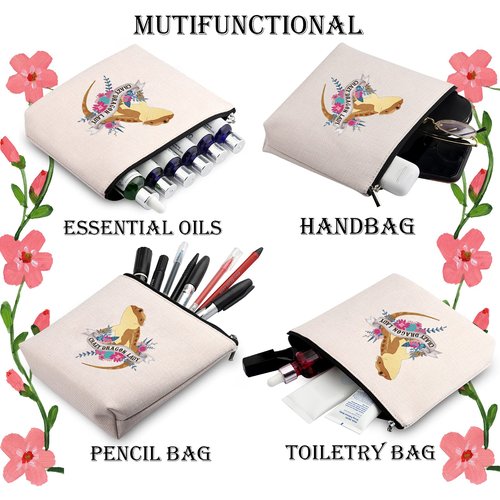 WCGXKO Bearded Dragon Lover Gift Crazy Bearded Dragon Lady Makeup Bag for Bearded Dragon Mom (Crazy Dragon Lady)