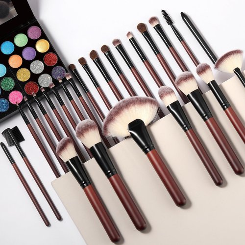 Yasingsi Makeup Brushes Set 26-Piece Makeup Brushes Premium Synthetic Foundation Powder Concealer Blush Eyeshadow Contour Professional Makeup Brush Set with 2 Brush Bags