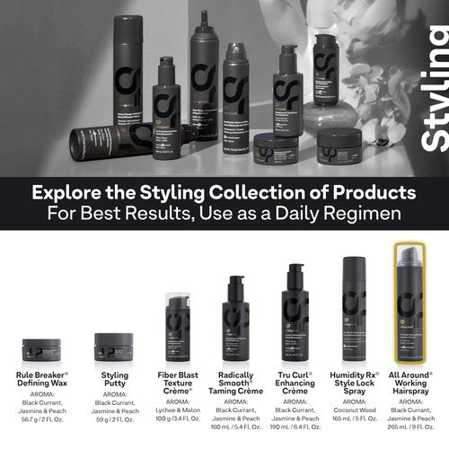 ColorProof All Around Working Hair Spray 9 Fl. Oz. Hair Spray Flexible Hold with Black Currant, Jasmine & Peach Scent, Sulfate Free Hairspray