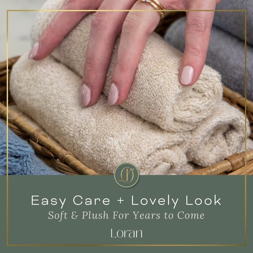 Loran Vanilla Facial Washcloths Set of 6 Soft Cloths 10” x 10” 100% Viscose Derived from Bamboo Spa-Like Feel Silky Face Cloth for Skin Cleansing