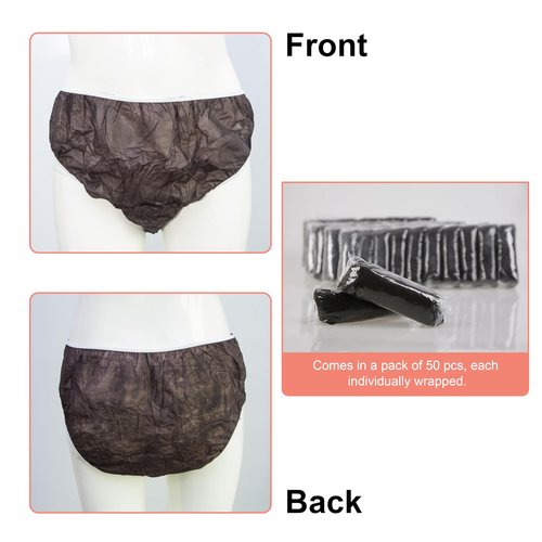 Elitzia Disposable Underwear Underpants One Time Use Beauty Salon SPA Hotel Travel Convenient 50 Pcs Per Set ET004 (Brown XL)