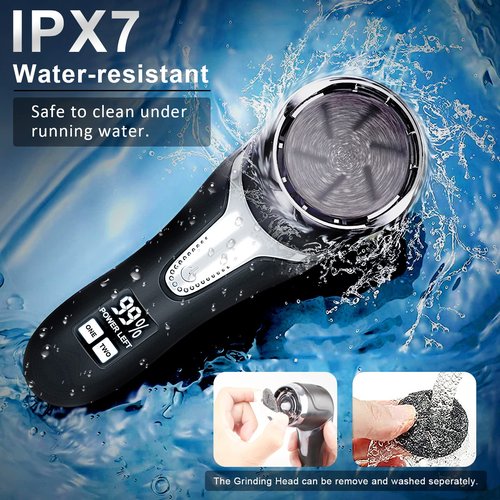 Hoxida Electric Callus Remover for Feet with Vacuum and 11 Rollers Bundle,Professional Pedicure Tools Kit Foot File Callus Remover, Rechargeable Waterproof Foot File for Foot Care kit Deadskin Remover