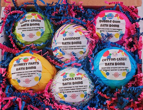 Bath Bombs Set for Kids with Surprise Toys Inside - Mystery Toys Inside Bubble Bath Balls - Great Gift for Girls and Boys for Easter - Handmade in USA