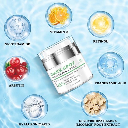 Dark Spot Remover for Face and Body: Dark Spot Corrector Cream, Melasma, Freckle, Sun Spot, Age Spot Remover with Niacinamide and Vitamin C, Advanced Formula for Women and Men (1.7 Fl Oz)