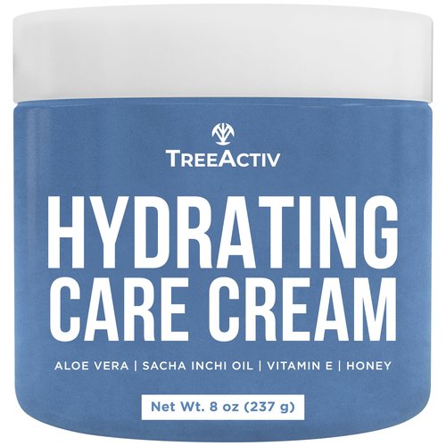 TreeActiv Psoriasis Cream, 8 oz, Soothing Moisturizing Cream with Hyaluronic Acid for Face, Scalp, and Body, Hydrates Scaly Dry Skin, 500+ Uses