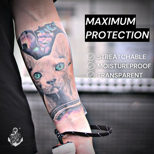 Sorry Mom Tattoo Aftercare Bandage (40ft x 6in) Tattoo Bandage Clear Waterproof, Adhesive Tattoo Film - Tattoo Healing Wrap - Tattoo Wrap Protection - Second Skin Tattoo Cover