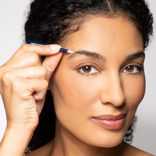 Tweezerman Exclusive Eyebrow Razor & Evening Blue Mini Slant Tweezer