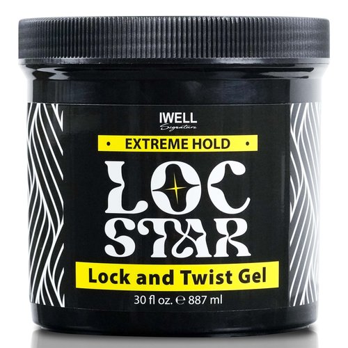 IWELL Signature Loc Star Braid & Loc Gel, 30 fl oz | Extreme Hold for Braids, Locs, Twists, Cornrows & Edges | Smooths & Tames Frizz | No Heavy Residue | Long-Lasting | With Aloe Vera & Castor Oil