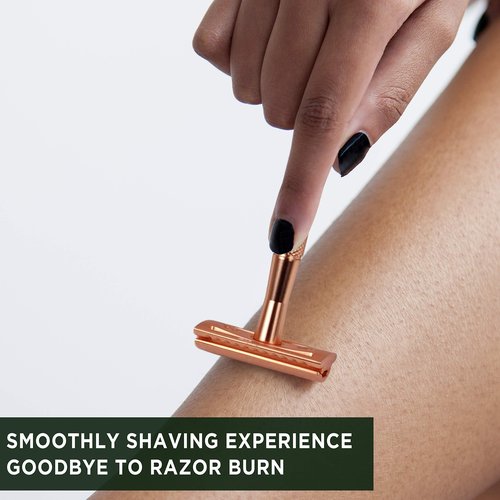 Rose Gold Double Edge Safety Rzor+100 Counts Safety Razor Blades