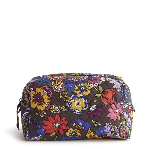 Vera Bradley Large Cosmetic, Cotton Gabardine, Colorful Bouquet