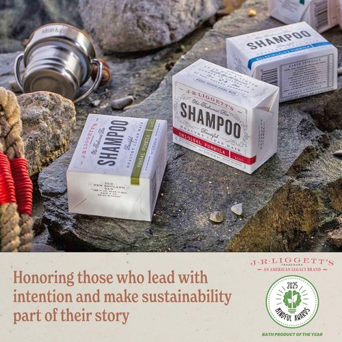J.R.LIGGETT’S Shampoo and Conditioner Bar - Conditioner 1.75 oz + 2 Original Formula Solid Shampoo Bar 3.5 oz - All-Natural Plant-Based Ingredients for Clean Soft Tangle-Free Hair, 3 Pac