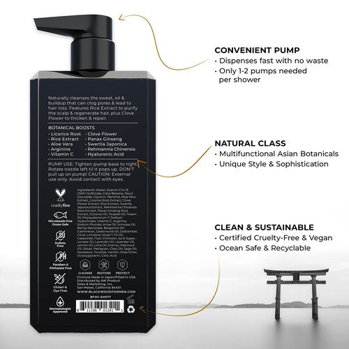 Blackwood For Men Active Man Conditioner for Hair Loss & Dandruff (17 Oz) + Active Man Shampoo (17 Oz) Bundle - Sulfate Free, Paraben Free, & Cruelty Free