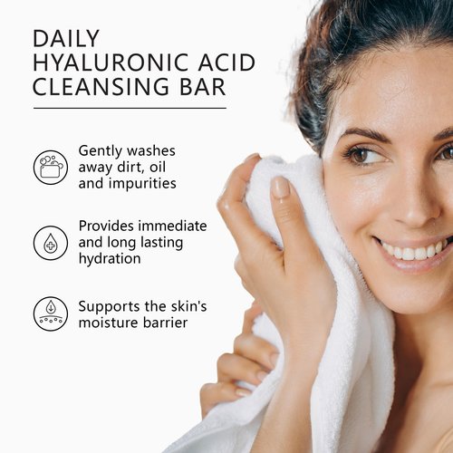 Asterwood Hyaluronic Acid Serum 2 oz, Hyaluronic Acid Moisturizer 1.7 oz, & Hyaluronic Acid Face Bar 3.5 oz