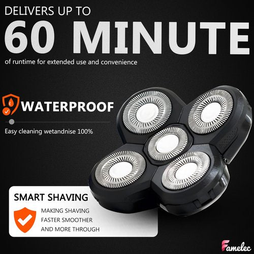 FAMELEC 3 Pack Freedom Shaver Heads Compatible with Freedom Grooming Replacement Blades for Bald Men Head Shaver Kit, Refills Waterproof Razor Kits Fit for Electric Razor Shaver Replacement Blades