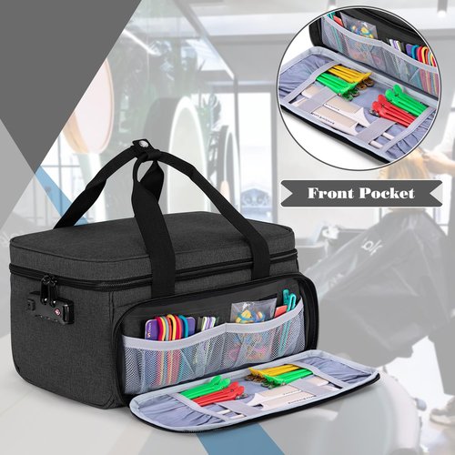 CURMIO Hair Clipper Carrying Case, Hair Cutting Supplies Bag Compatible with Ufree/Brightup/Wahl/KIKIDO/Novah/Hatteker/Andis and Most Standard Hair Trimmer, Bag Only, Black