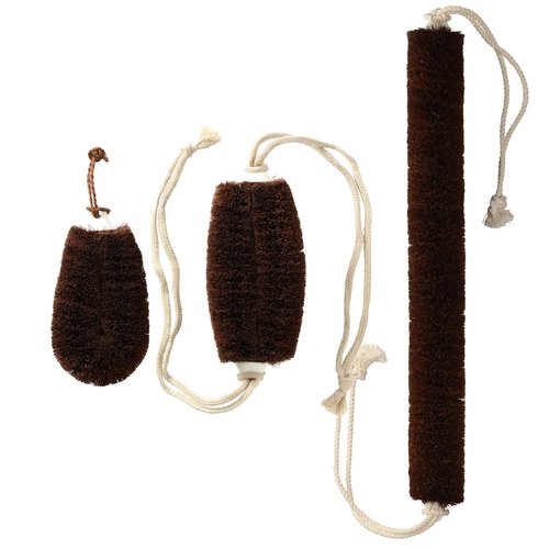 Japanese Tawashi Soft Bath Scrub - Hemp Palm Fiber Body Brush with Rope Handles - Ideal for Exfoliating - Product of Japan