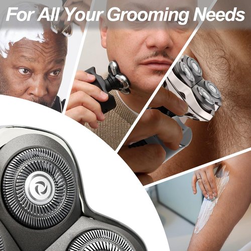OXSITO 2Pack Pro 4 Shaver Replacement Heads for Gold PRO, Silver PRO, Platinum PRO, Butterfly Kiss PRO Head Shavers, Floating 4 Heads for a Fast, Close and Smooth Shave.