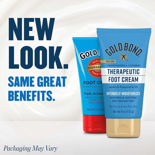 GOLD BOND Therapeutic Foot Cream, 4 Oz (4 Pack)