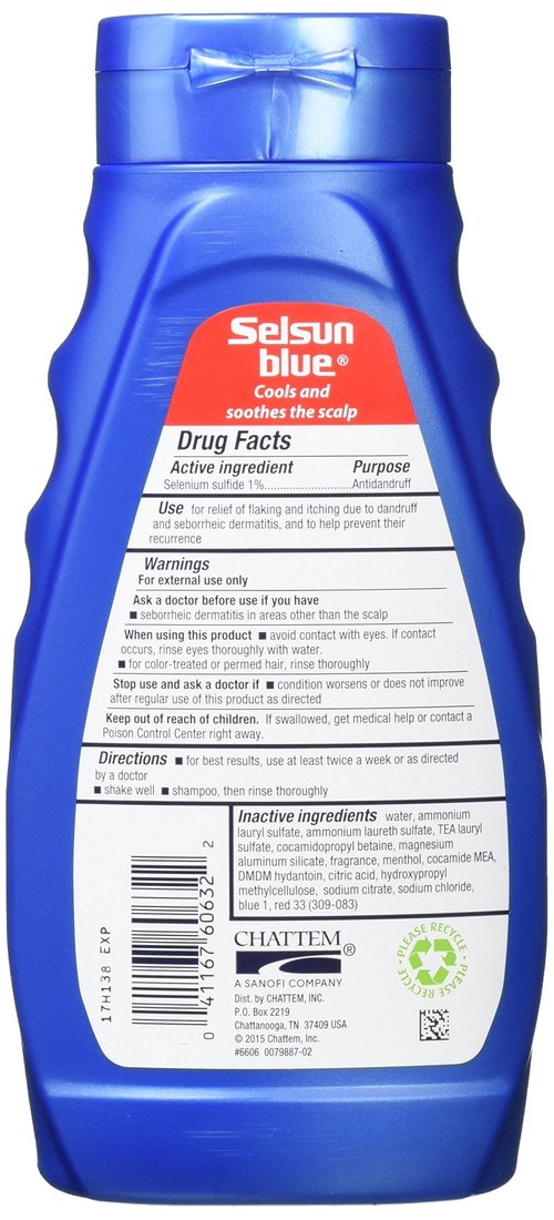 Selsun Blue Medicated Dandruff Shampoo, 11 Fl Oz (Pack of 2)