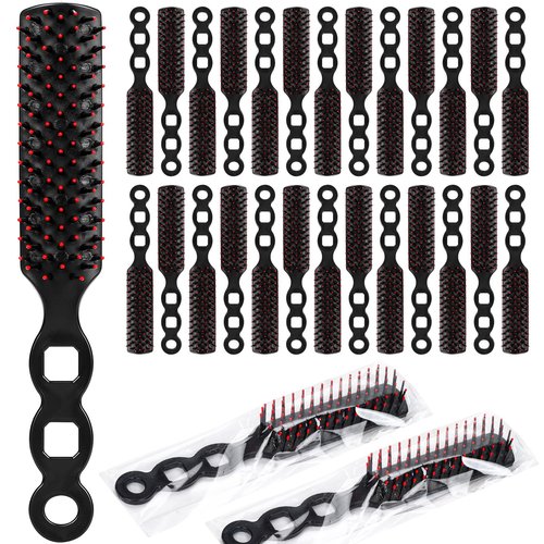 100 Packs Bulk Hair Brushes for Homeless, Anti Entangling Hair Brushes Anti Static Massage Combs, Disposable Plastic Hairbrush suitable Shelter Hotel Nursing Home Charity Church -Individually Wrapped