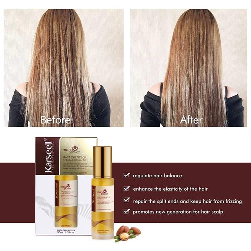 Karseell Argan Oil Hair Serum + 150ml Repair Protein Cream Leave-In Conditioner for Dry, Damaged Hair