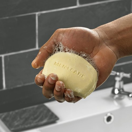 DOVE MEN + CARE Shower Tool For Stronger, Healthy-Feeling Skin Active Clean Scrubs and Exfoliates & Bar 3 in 1 Cleanser for Body
