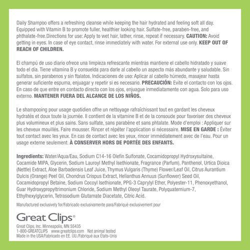 GREAT CLIPS LATITUDE Daily Hydrating Shampoo | Men's Shampoo that Promotes Full + Healthy Hair | For All Hair Types | 32oz