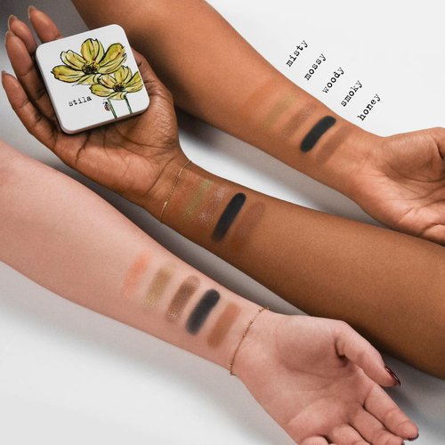 stila Pocket Play Eye Shadow Palette | 5 Silky Powder Shades for Eyes, Face, Highlight & Contour | Compact, Travel-Friendly, Blendable Formula | Matte & Shimmer, Neutral & Bold Tones