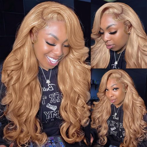 DSEKCAIN 27# Honey Blonde 5x5 Body Wave Lace Closure 100% Real Human Hair 12 Inch Transparent hd 5x5 Lace Closure Can Be Dyed and Restyled 150% Density