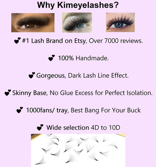 1000 Premade volume fans Mixed lengths 9-16mm loose Fans C, D Curl. Handmade eyelash extensions supplies Russian volume lash Wispy promade fan 4D 5D 6D 7D 8D 9D 10D (10D 0.07 - Curl D)