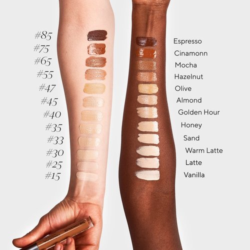 MÁDARA Organic Skincare | Luminous Perfecting Concealer 35 HONEY – 4ml, Dewy finish, With hyaluronic acid, Natural concealer for dark circles and blemishes, Vegan, COSMOS natural certified.