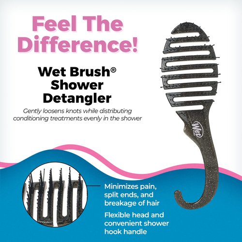 Wet Brush Bundle - Original Detangler, Speed Dry Detangler, Shower Detangler and Round Hair Brush