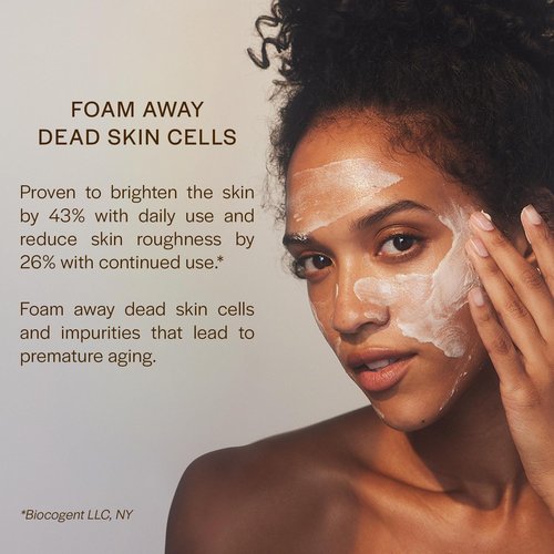 CHROMAT Detox Face Wash - 90mL - Best Anti Aging Facial Cleanser for Mature Skin - Gentle Exfoliating Peptide Cleanser with Hydrating Oils - For Dry, Sensitive & Combination Skin