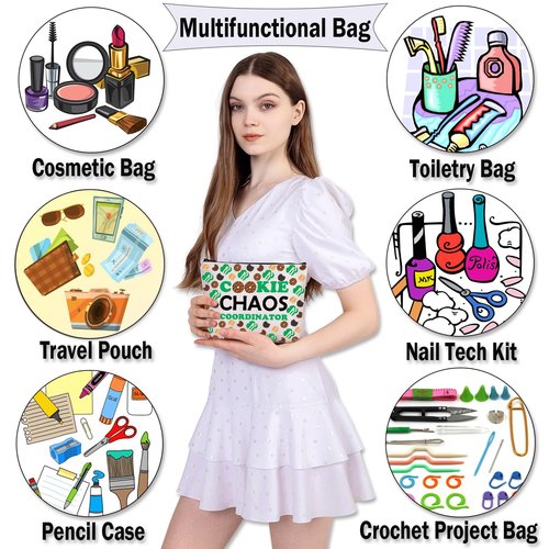 BDPWSS Scout Cookie Gift Scout Troop Leader Gifts Scouts Mom Gifts Cookies Chaos Coordinator Funny Scouts Cookies Dealer Bag (Chaos coordinator bag)