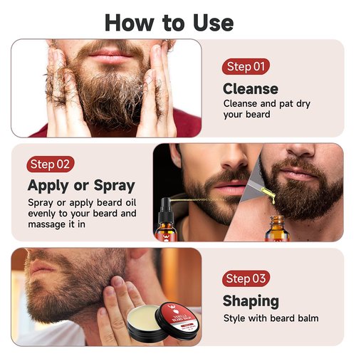 MistySprite Beard Growth Kit - 2X Concentration Biotin for Men, Natural Ingredients with Argan Oil, Jojoba Oil and Vitamin (Vanilla)