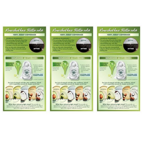 Garnier Hair Color Nutrisse Ultra Coverage Nourishing Creme, 200 Deep Soft Black (Black Sesame) Permanent Hair Dye, 3 Count (Packaging May Vary)